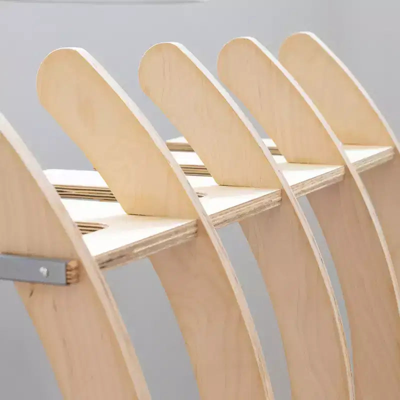 Supporto da pavimento in legno per 4 tavole da surf