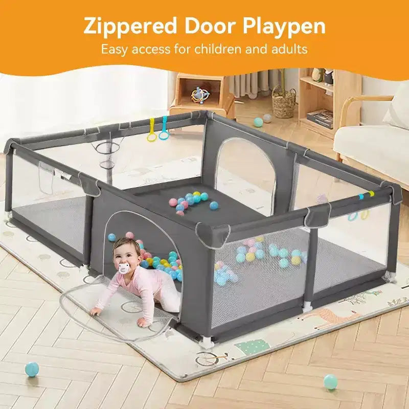 Box per neonati a 4 pannelli 79x63 Spazioso e sicuro Portatile
