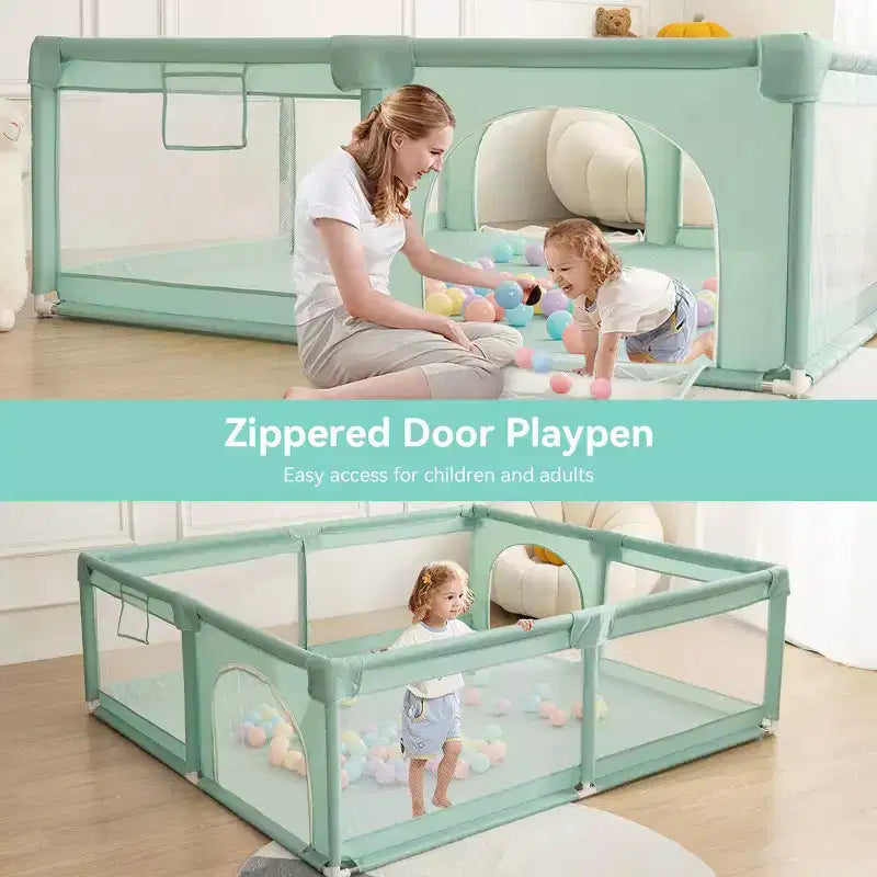 Box per neonati a 4 pannelli 79x63 Spazioso e sicuro Portatile