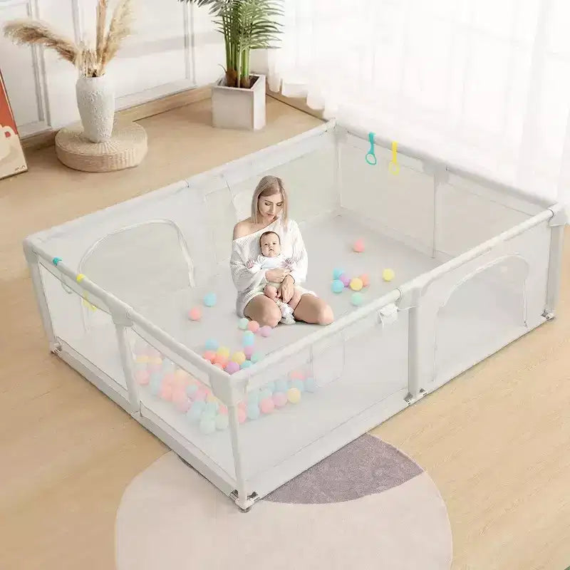 Box per neonati a 4 pannelli 79x63 Spazioso e sicuro Portatile