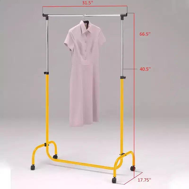 Stand appendiabiti con asta standard, organizer per vestiti su ruote per appendere gli abiti