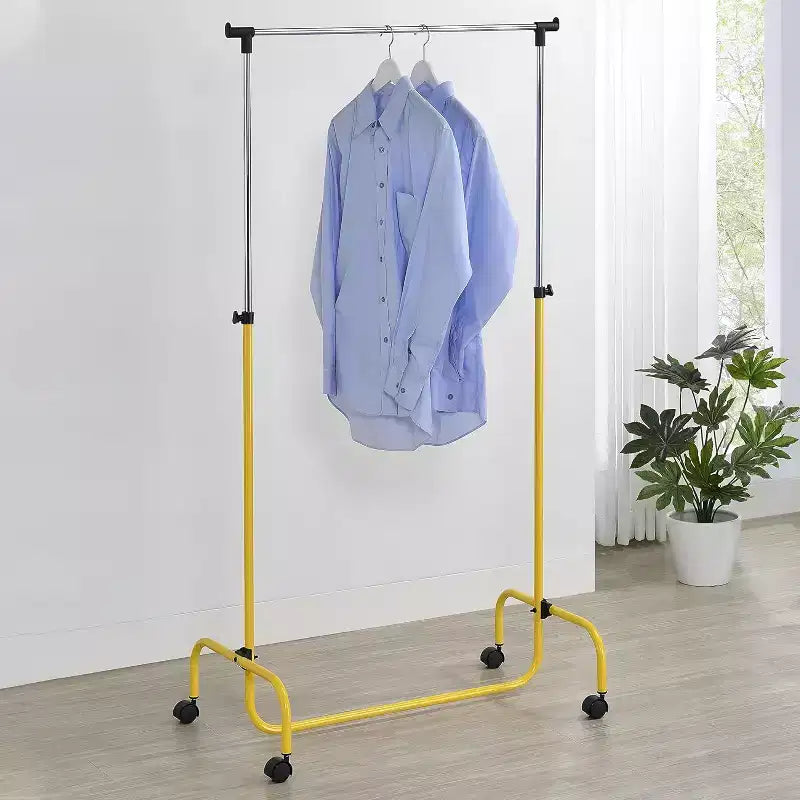 Stand appendiabiti con asta standard, organizer per vestiti su ruote per appendere gli abiti