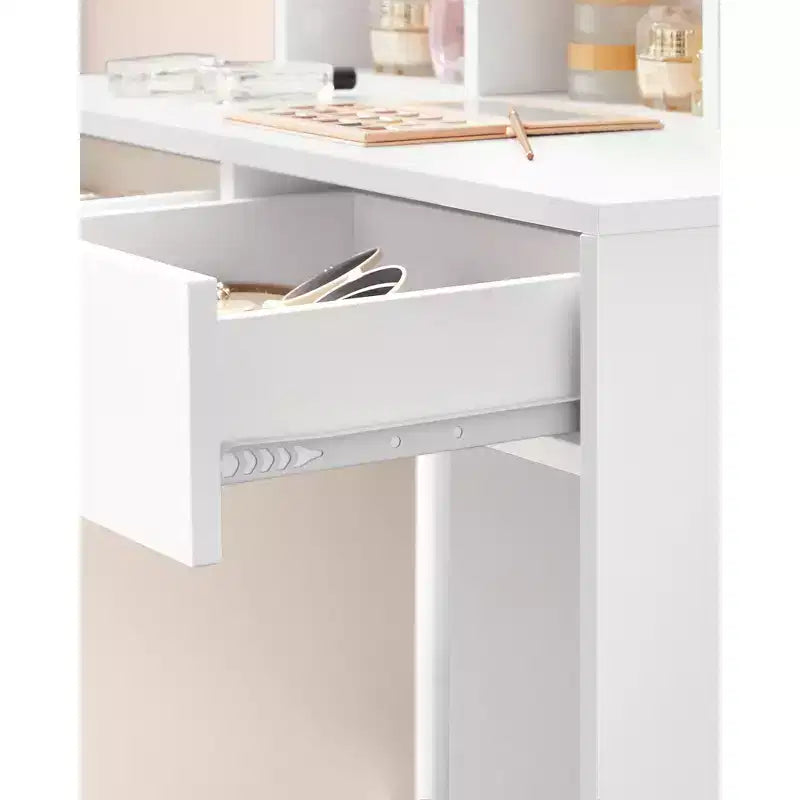 Toeletta con Specchio e Luci, Mobile Trucco con Grande Specchio, Luminosità Regolabile, Tavolo da Trucco, Moderna Scrivania per il Trucco