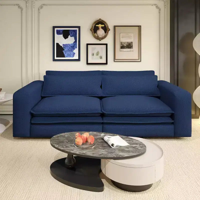 Divano Letto Estraibile King Size, Divano Letto Convertibile 3-in-1 in Teddy con 2 Cuscini Lombari