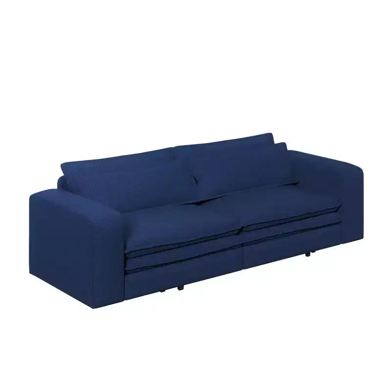 Divano Letto Estraibile King Size, Divano Letto Convertibile 3-in-1 in Teddy con 2 Cuscini Lombari
