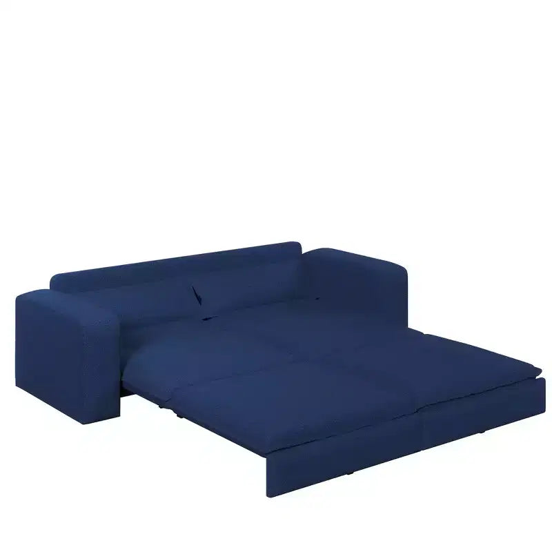 Divano Letto Estraibile King Size, Divano Letto Convertibile 3-in-1 in Teddy con 2 Cuscini Lombari