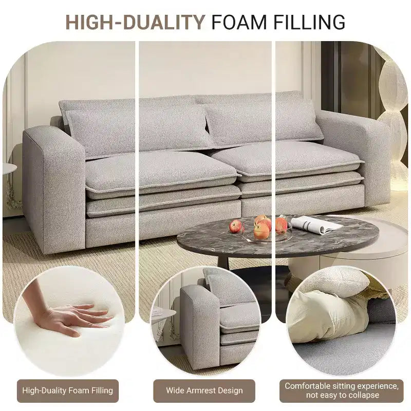 Divano Letto Estraibile King Size, Divano Letto Convertibile 3-in-1 in Teddy con 2 Cuscini Lombari