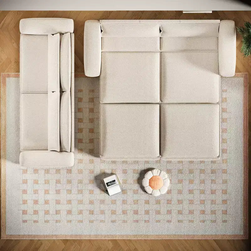 Divano Letto Estraibile King Size, Divano Letto Convertibile 3-in-1 in Teddy con 2 Cuscini Lombari
