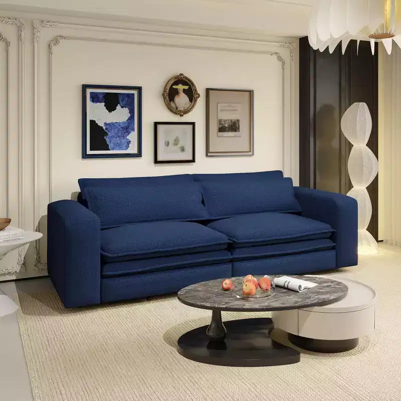 Divano Letto Estraibile King Size, Divano Letto Convertibile 3-in-1 in Teddy con 2 Cuscini Lombari