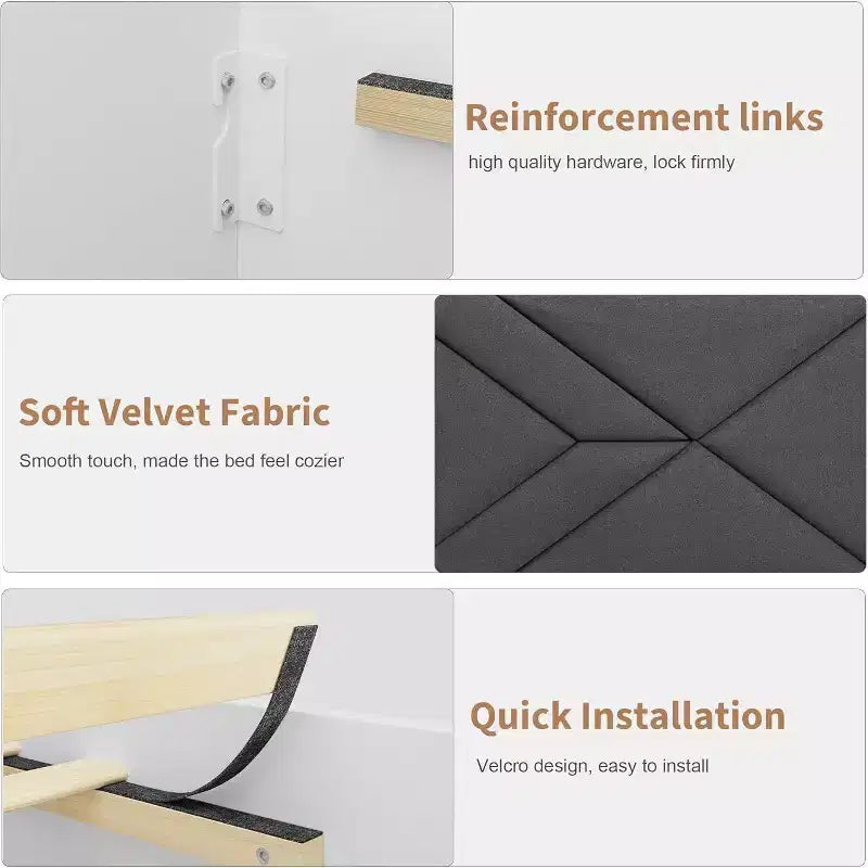 Struttura letto moderna imbottita capitonné, letto a piattaforma bianco con testiera per camera da letto o appartamento