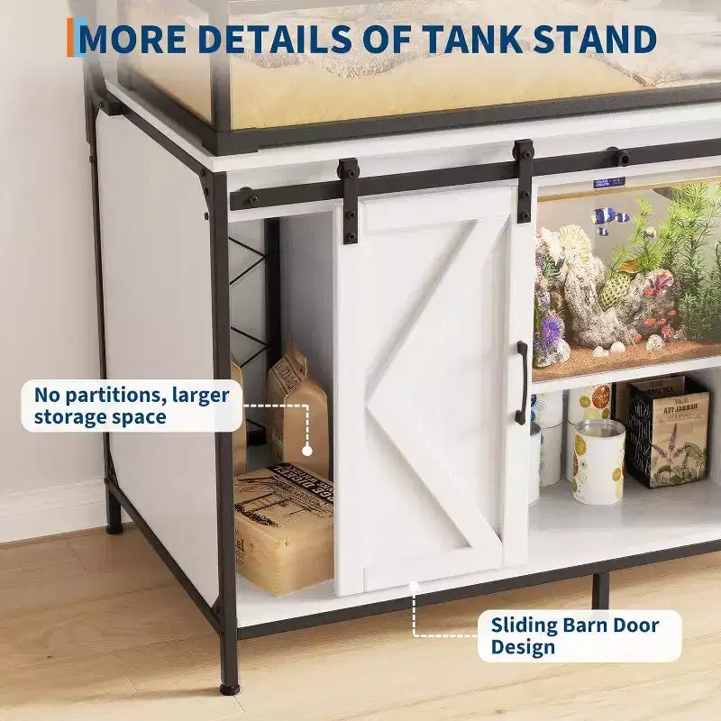 Supporto per acquario e terrario per un massimo di 450 litri, con piano da 122x61 cm, presa di corrente integrata, ideale per draghi barbuti, tartarughe e pesci