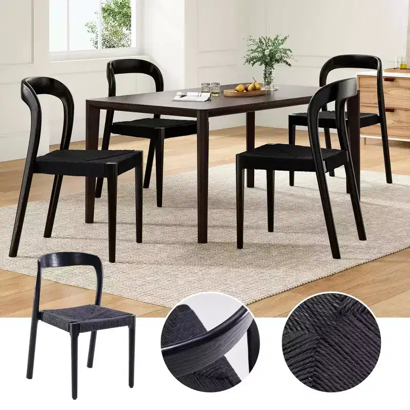 Sedia da pranzo impilabile in legno di frassino Mid-Century, sedia da casa in legno completamente assemblata