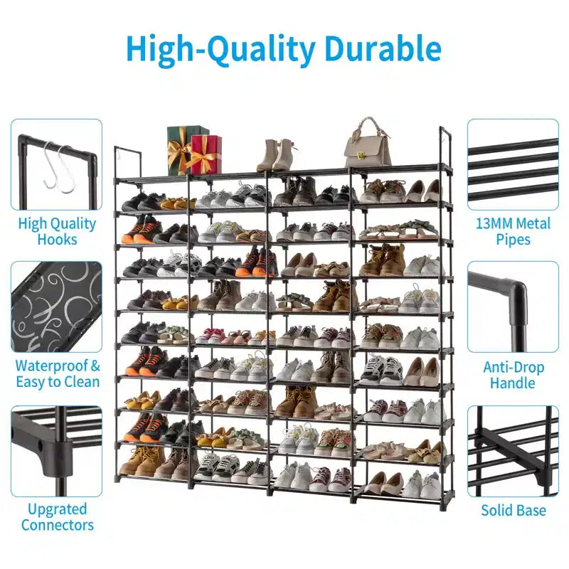 Organizzatore porta scarpe, Scarpiera da ingresso, Contiene 80 paia, Scarpiera modulare