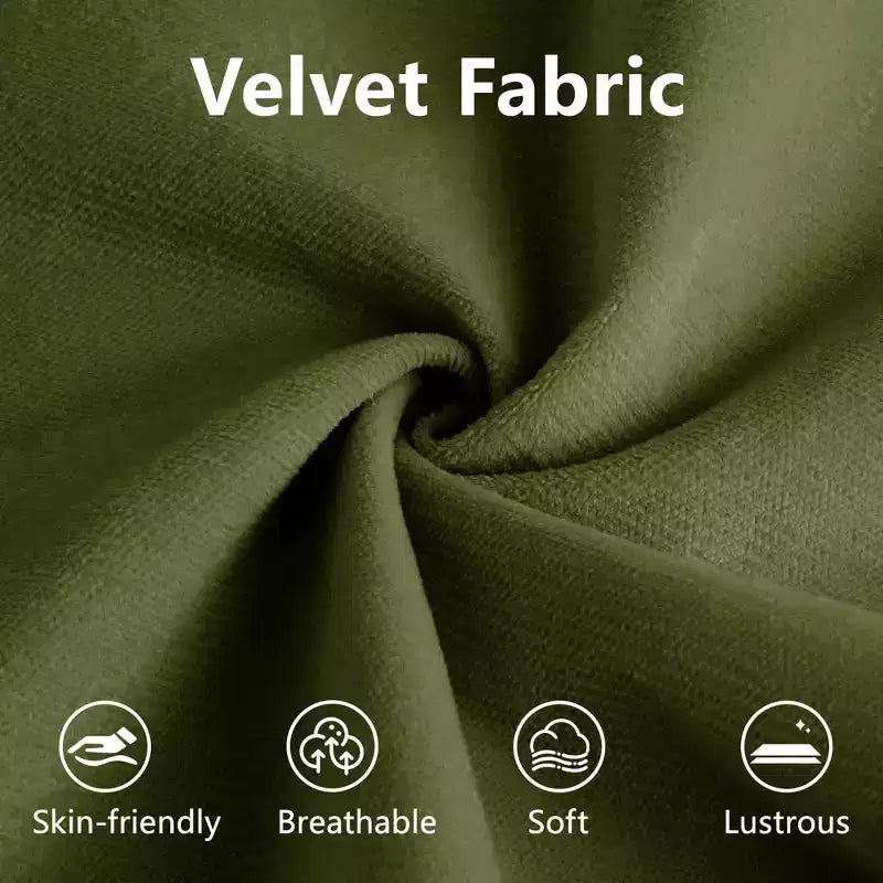 Divano a 3 posti extra large, moderno, in velluto, seduta e schienale comodi come una nuvola con cuscini lombari e cuscini decorativi, verde oliva