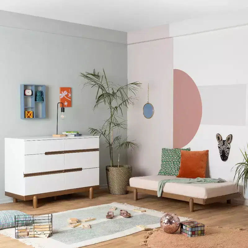 Cassettiera Fasciatoio per Neonati, Cassettiera Portaoggetti per Cameretta Bambini