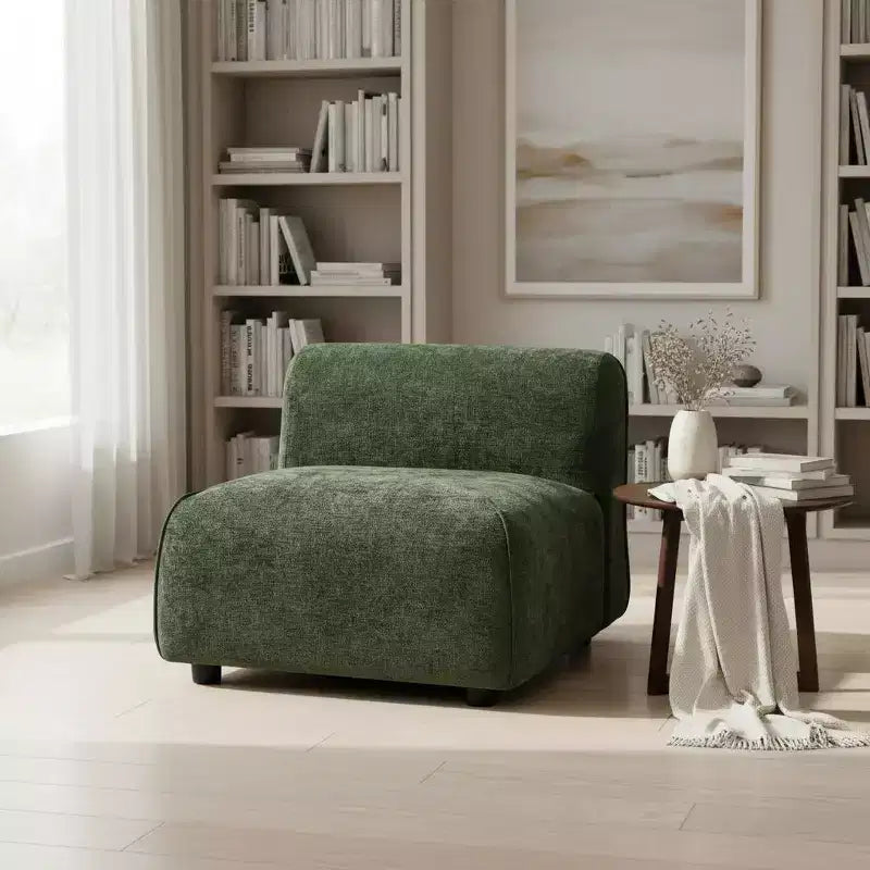 Poltrona d'accento moderna curva imbottita