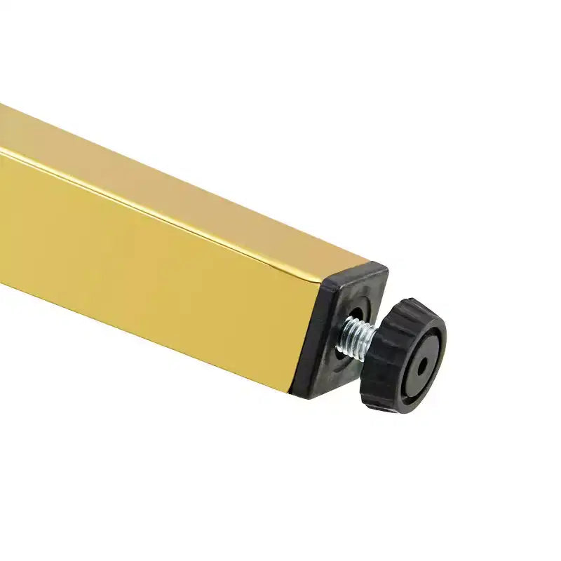 Set di 2 sedie da pranzo moderne con rivestimento in PU e gambe in metallo dorato, sedie lussuose senza braccioli per cucina o sala da pranzo