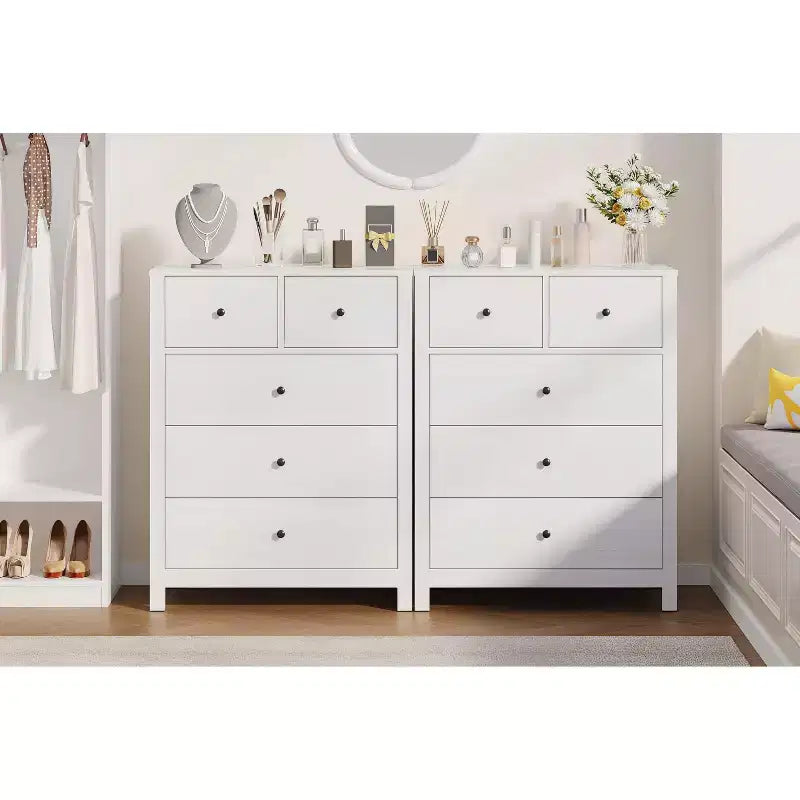 Comò in Legno con Finitura Naturale, Cassettiera Moderna per Camera da Letto, Cameretta e Corridoio