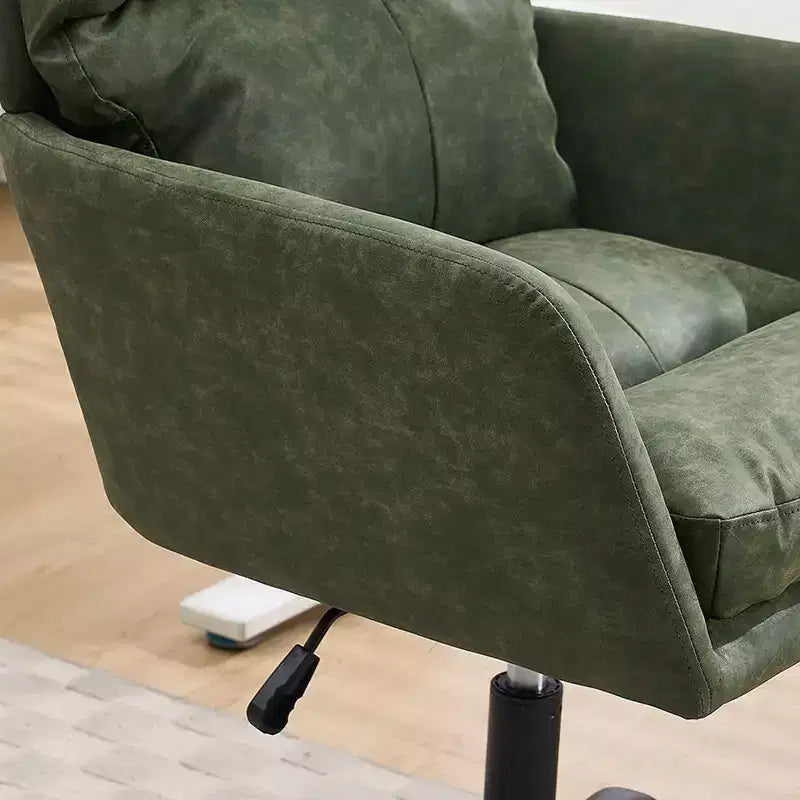 Sedia da ufficio in pelle PU Premium con regolazione dell'altezza - Adatta per ufficio, camera da letto, toeletta e altri ambienti interni