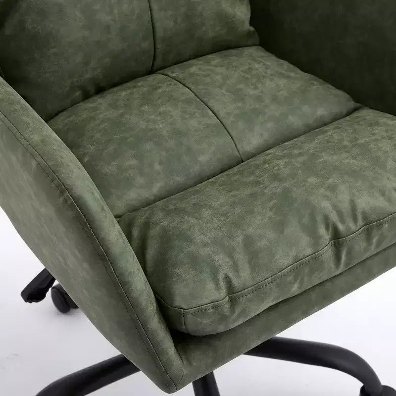 Sedia da ufficio in pelle PU Premium con regolazione dell'altezza - Adatta per ufficio, camera da letto, toeletta e altri ambienti interni