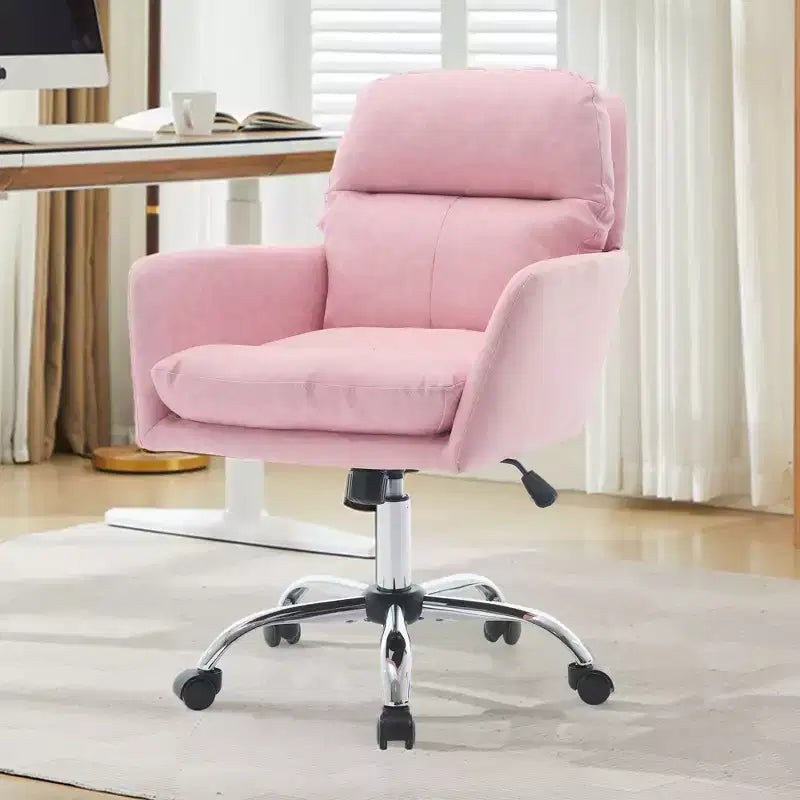 Sedia da ufficio in pelle PU Premium con regolazione dell'altezza - Adatta per ufficio, camera da letto, toeletta e altri ambienti interni
