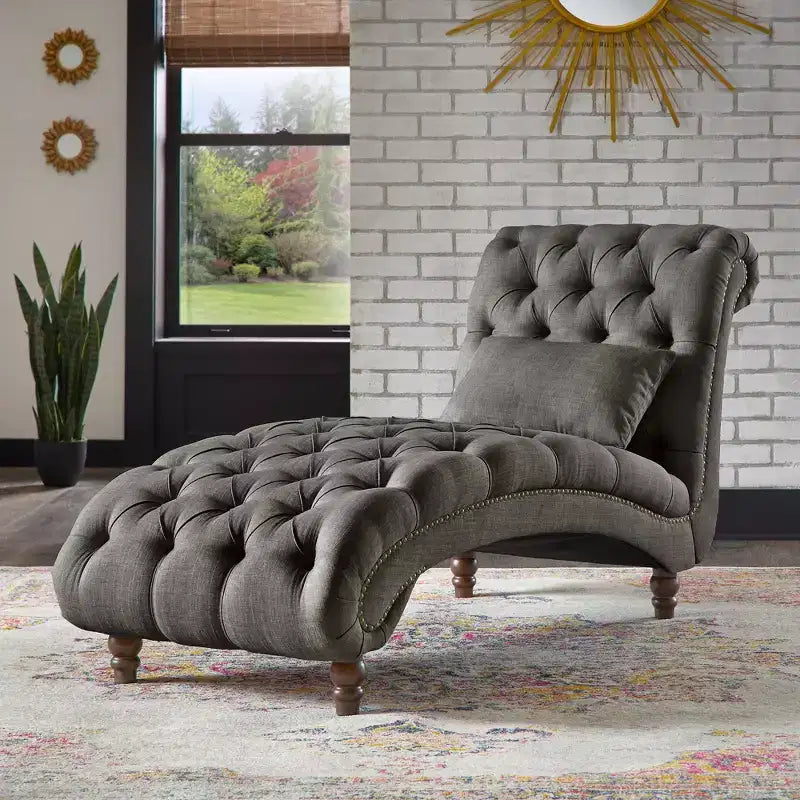 Chaise longue capitonné