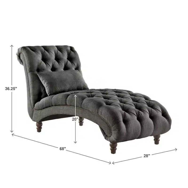 Chaise longue capitonné