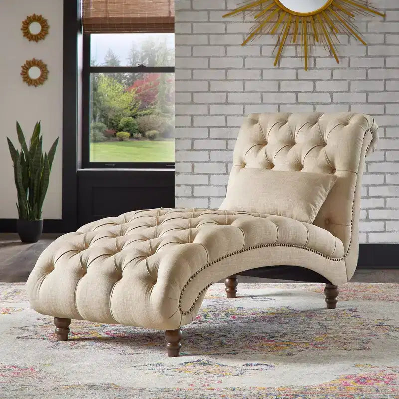 Chaise longue capitonné