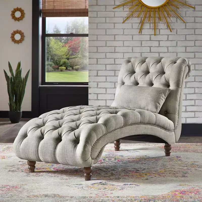 Chaise longue capitonné