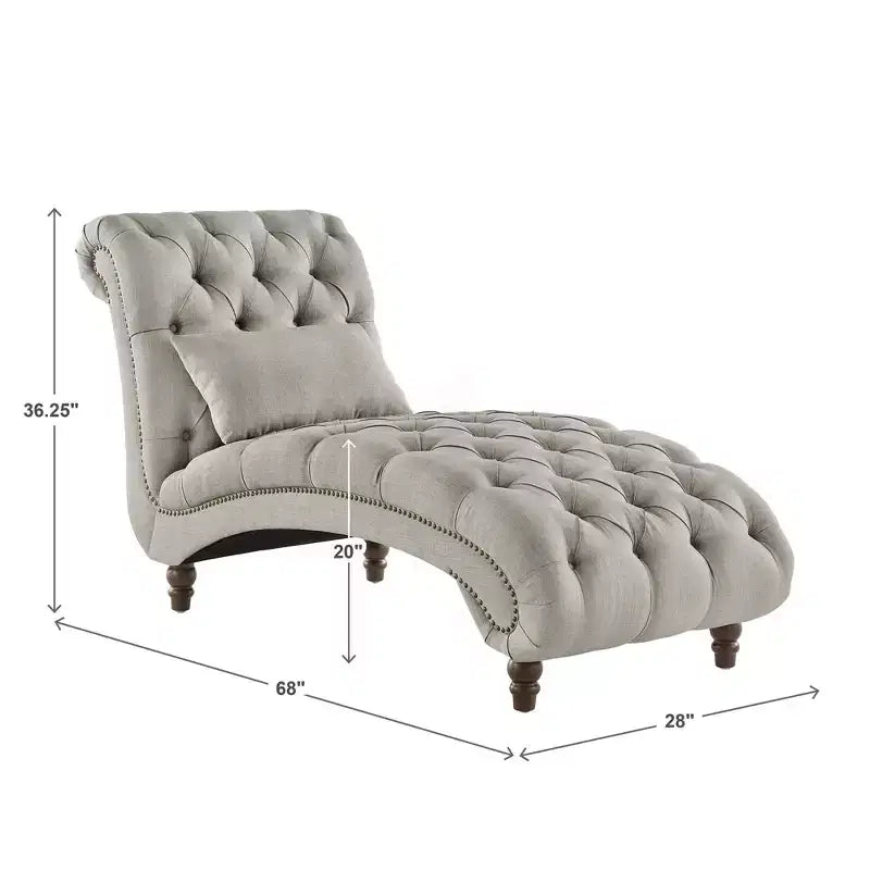 Chaise longue capitonné