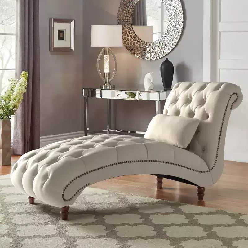 Chaise longue capitonné