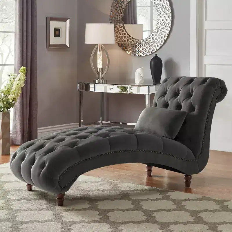 Chaise longue capitonné