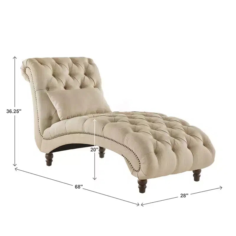 Chaise longue capitonné