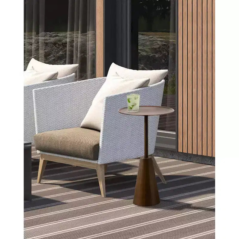 Tavolino rotondo, 14x14x24, Oro