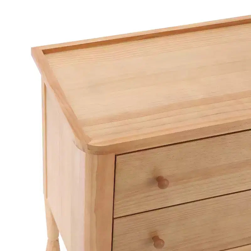 Comodino moderno in legno con 2 cassetti e vassoio superiore