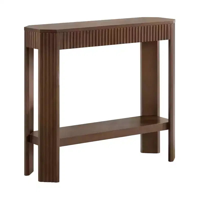 Consolle in legno massello scanalato 36