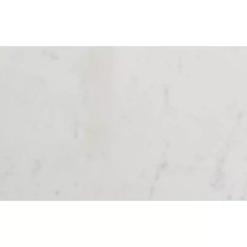 Tavolino Moderno da Divano in Metallo Nero/Bianco con Piano in Vero Marmo Largo Pollici, Assemblato