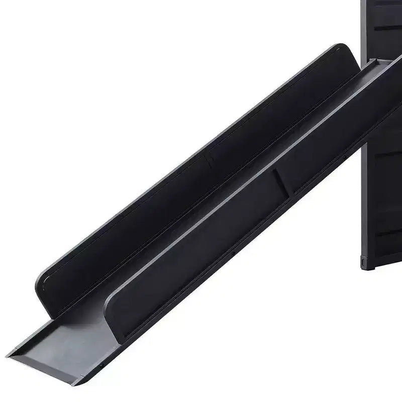 Letto a soppalco singolo da 80" con scivolo e scaletta, struttura in metallo - : Nessuna molla richiesta