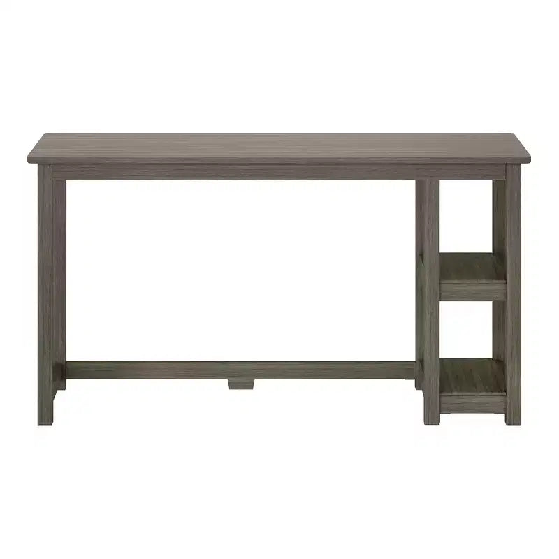 Scrivania in Legno Massello con Scaffali per Computer, Gaming, Studio, Scrivania per Ufficio Domestico, 55