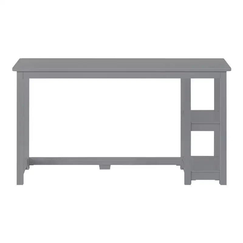 Scrivania in Legno Massello con Scaffali per Computer, Gaming, Studio, Scrivania per Ufficio Domestico, 55