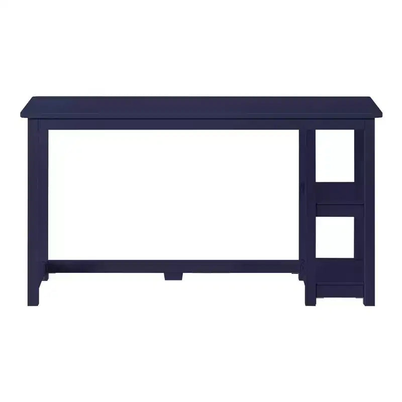 Scrivania in Legno Massello con Scaffali per Computer, Gaming, Studio, Scrivania per Ufficio Domestico, 55